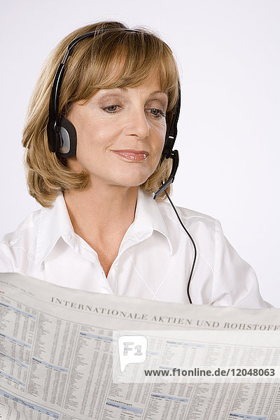 Portrait of Woman with Headset