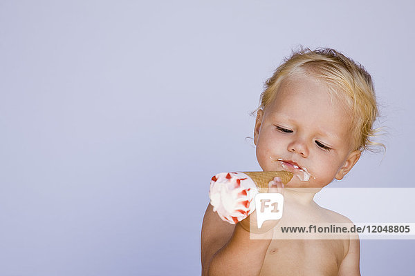 Baby Eating Ice Cream Cone