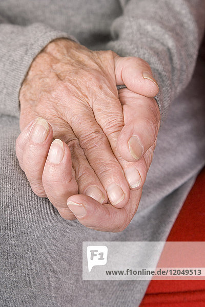 Close-up of Elderly Woman's Hands