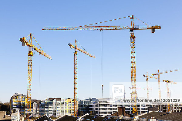 Construction Cranes  Dusseldorf  Germany