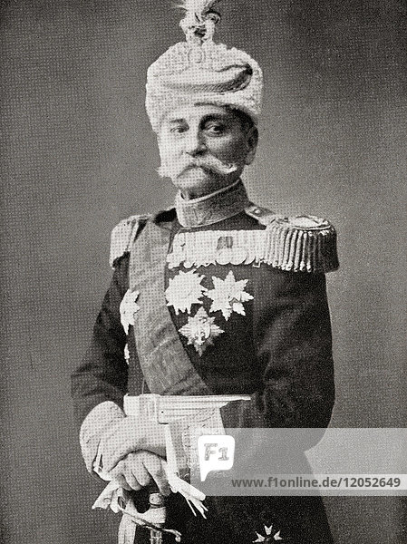 Peter I of Serbia  1844 – 1921. Last King of Serbia (1903–1918) and first King of the Serbs  Croats and Slovenes (1918–1921). From Hutchinson's History of the Nations  published 1915.
