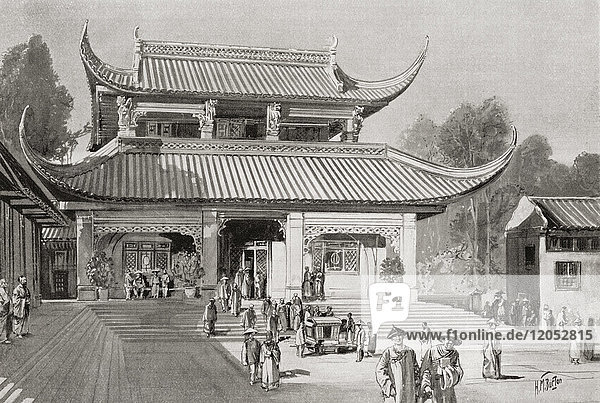 Eine chinesische öffentliche Bibliothek. Aus Hutchinson's History of the Nations  veröffentlicht 1915.