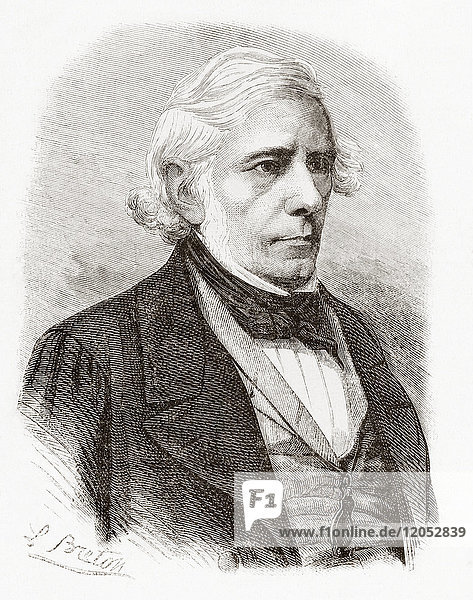 Victor Cousin  1792 - 1867. Französischer Philosoph. Aus L'Univers Illustre veröffentlicht 1867