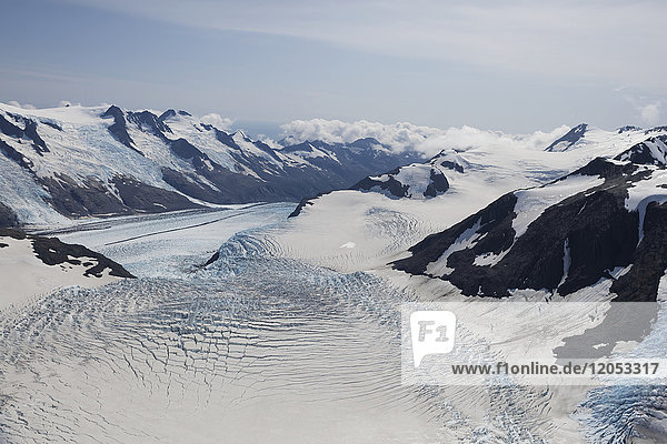 Chernof Glacier und Mccarty Glacier  Harding Ice Field  Kenai Fjords National Park; Alaska  Vereinigte Staaten Von Amerika