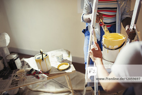Frauen mit gelber Farbe Malerei Wohnzimmer