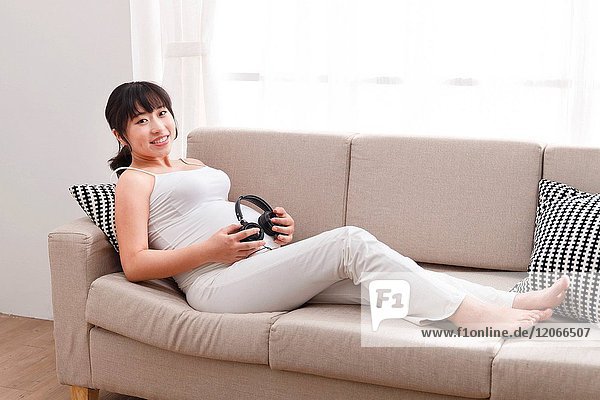 Happy pregnant women