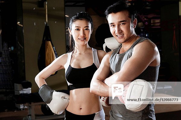 Young people at the gym