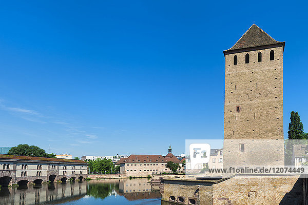 Ponts Couverts über den Ill-Kanal  Straßburg  Elsass  Departement Bas-Rhin  Frankreich  Europa