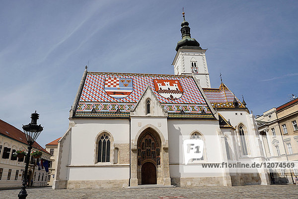Markuskirche am Marktplatz  Regierungsviertel  Oberstadt  Zagreb  Kroatien  Europa