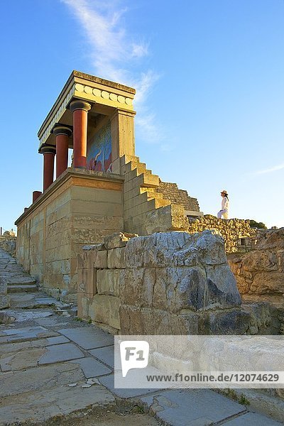 The Minoan Palace of Knossos  Knossos  Heraklion  Crete  Greek Islands  Greece  Europe