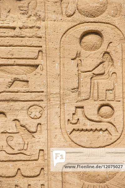 Der Große Tempel (Tempel von Ramses II)  Abu Simbel  UNESCO-Weltkulturerbe  Ägypten  Nordafrika  Afrika
