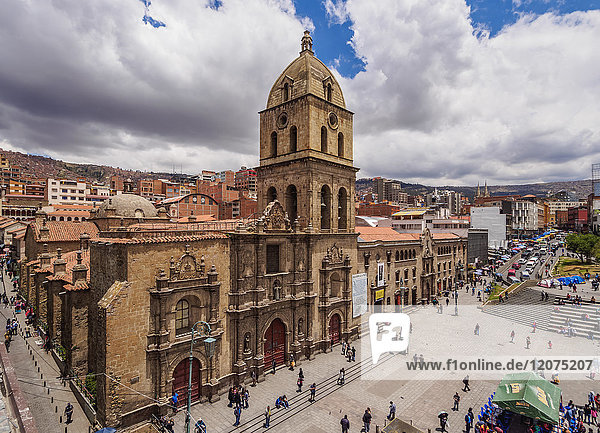 Basilika von San Francisco  Blick von oben  La Paz  Bolivien  Südamerika
