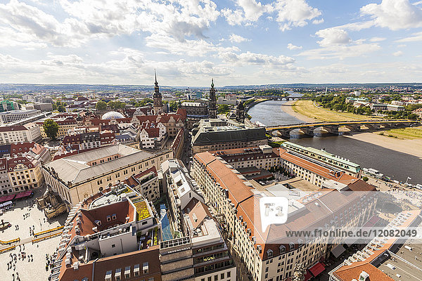 Deutschland  Dresden  Blick über die Altstadt
