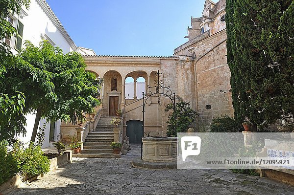 Courtyard adjoining the CathedralCiutadella de Menorca  Menorca  Balearic Islands  Spain  Europe.