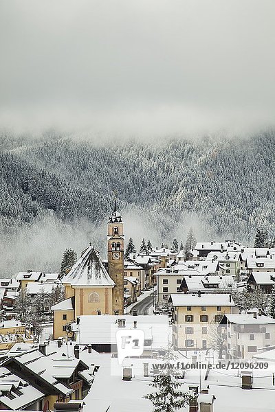 Early snow in Sappada  Veneto  Italy. Dolomites.