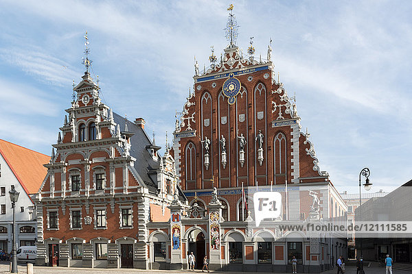 Lettland  Riga  Haus der Schwarzköpfe  Artushof  Rathausplatz