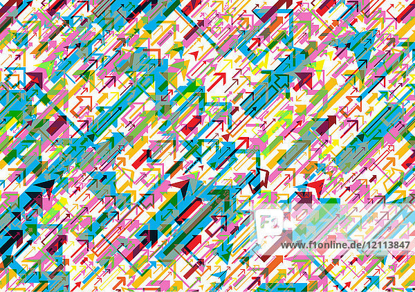 Abstrakte Hintergründe Muster von vielen Pfeilen  die in die gleiche Richtung zeigen