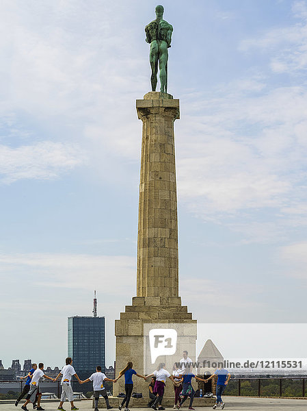 Der Sieger ist ein Denkmal in der Oberstadt der Belgrader Festung; Belgrad  Serbien