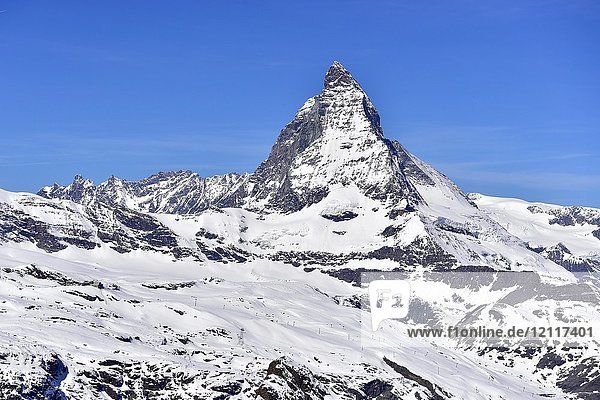 Matterhorn vom Gornergart  Zermatt  Schweiz  Europa