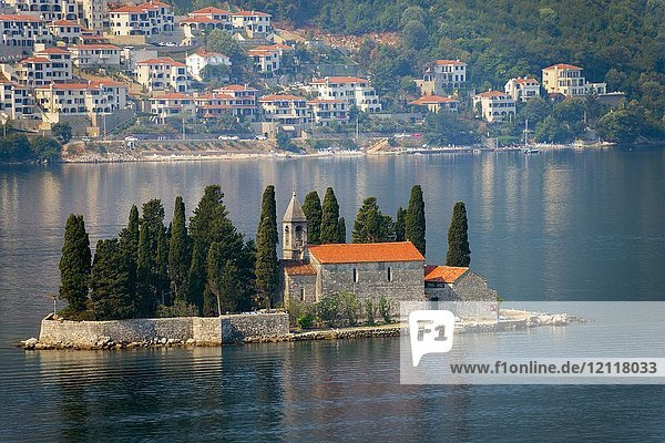 St. George's Monastery Island  Perast  Kotor Bay  Montenegro  Sveti Dorde  Europe