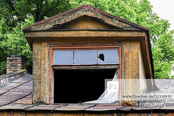 Dilapidated building in the Old Town Riga Latvia.