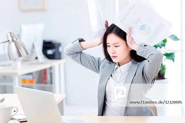 A depressed business woman