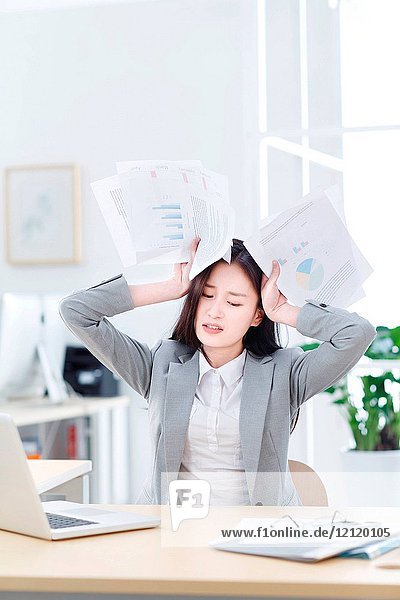 A depressed business woman