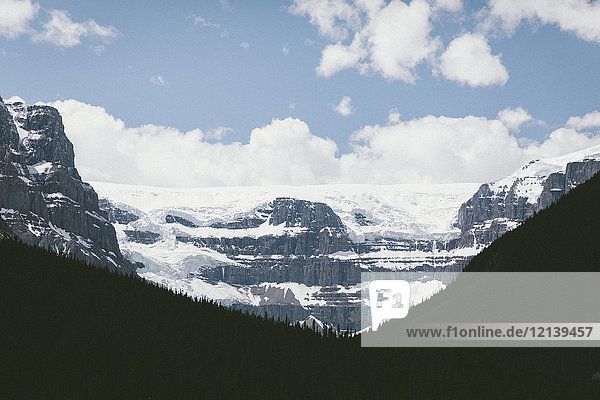Scenic view of snow on mountain range
