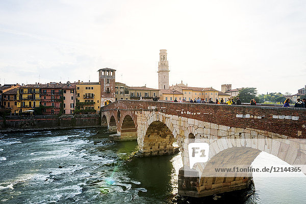 Italy  Veneto  Verona  Ponte Pietra