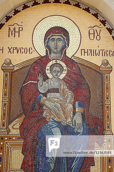 Virgin and child mosaic