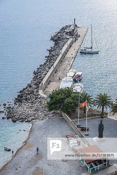 Zalo beach in Herceg Novi city on the Adriatic Sea coast in Montenegro.