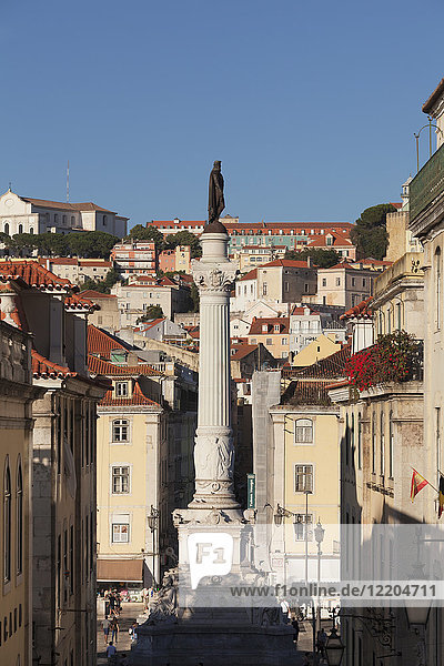 Rossio  Praca de Dom Pedro IV  Baixa  Lissabon  Portugal  Europa