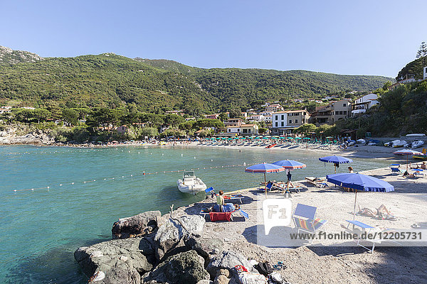Strand von Pomonte  Marciana  Insel Elba  Provinz Livorno  Toskana  Italien  Europa
