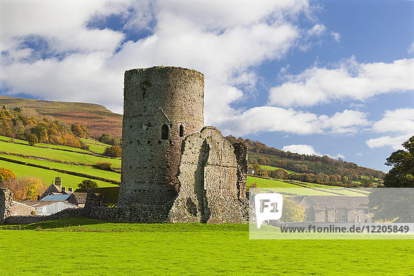 Tretower Castle  Powys  Wales  Vereinigtes Königreich  Europa