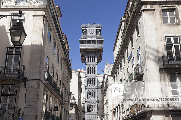 Elevador de Santa Justa  Santa Justa Elevator  Baixa  Lisbon  Portugal  Europe