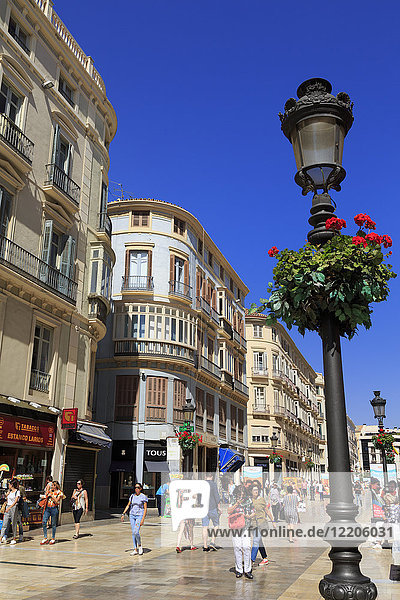 Straße Marques de Larios  Malaga Stadt  Andalusien  Spanien  Europa