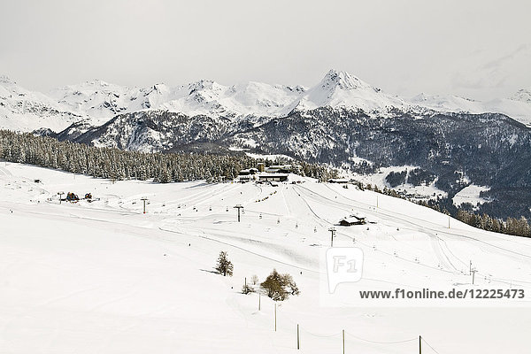 Skifahren  Torgnon  Aostatal  Italien