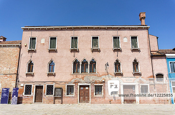 Italy  Veneto  Venice  Burano Island  city hall