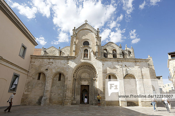 Italy  Basilicata  Matera  the facade of the church of St. John Baptist