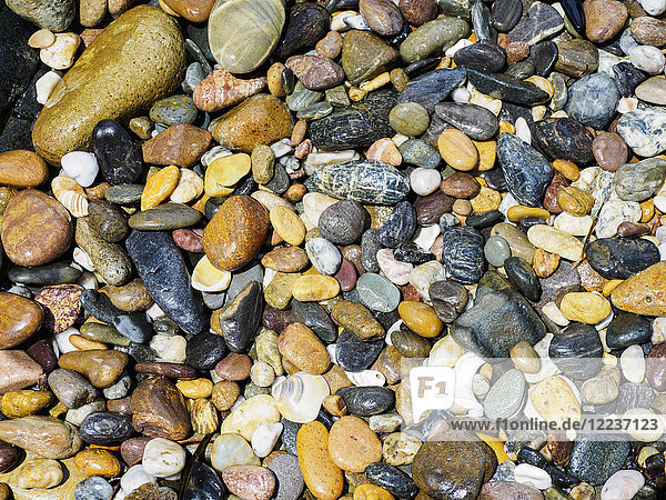 Full frame of colorful pebbles