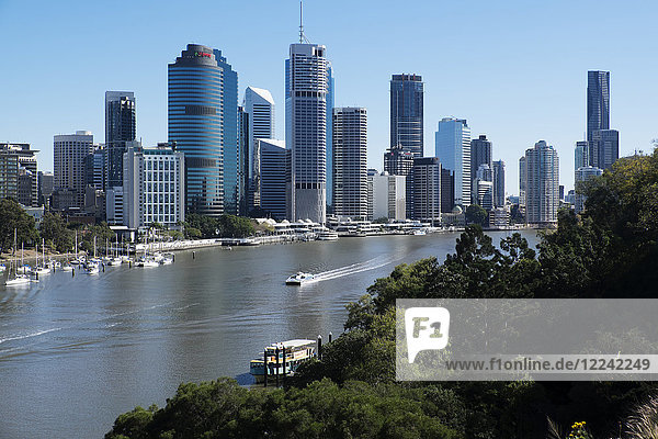 Skyline von Brisbane und der Brisbane River in Queensland  Australien