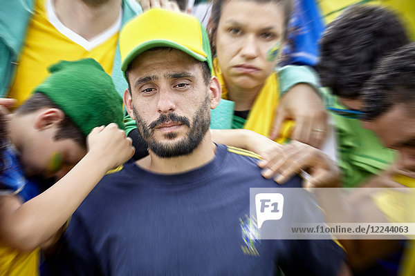 Brasilianische Fußballfans enttäuscht über das Spiel
