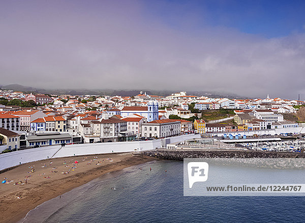Angra do Heroismo  Blick von oben  Insel Terceira  Azoren  Portugal  Atlantik  Europa