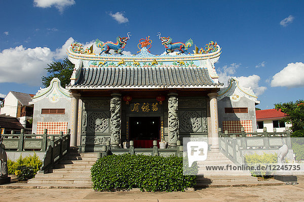 Chinesischer buddhistischer Tempel  Vientiane  Laos  Indochina  Südostasien  Asien