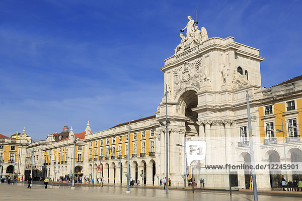 Arco da Rua Augusta  Praca Do Comercio  Lissabon  Portugal  Europa