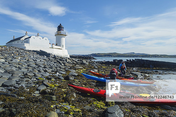 Seekajakfahren um die Inneren Hebriden  Insel Fladda  Schottland  Vereinigtes Königreich  Europa
