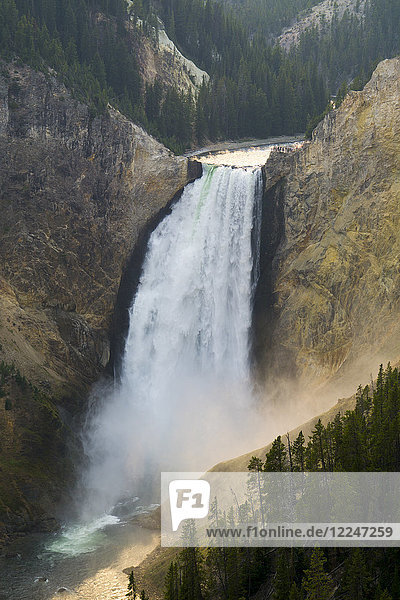 Yellowstone-Wasserfälle und -Canyon  Yellowstone-Nationalpark  UNESCO-Welterbe  Wyoming  Vereinigte Staaten von Amerika  Nordamerika