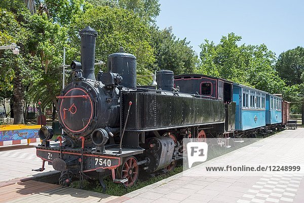 Dampflokomotive,  Eisenbahnpark,  Kalamata,  Messenien,  Peloponnes,  Griechenland,  Europa