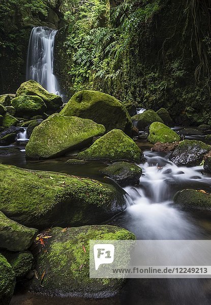 Wasserfall Salto do Prego Povoação Sao Miguel Azoren Portugal Europa