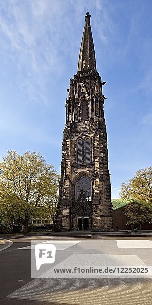 Christ Church with the Place of the European Promise  Bochum  Ruhr Area  North Rhine-Westphalia  Germany  Europe